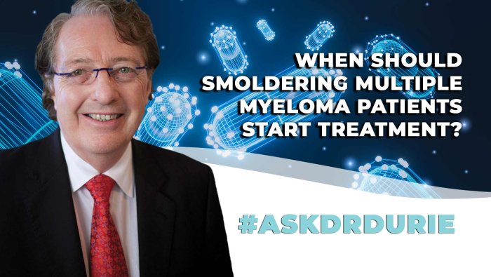Should smoldering myeloma patients start treatment? 