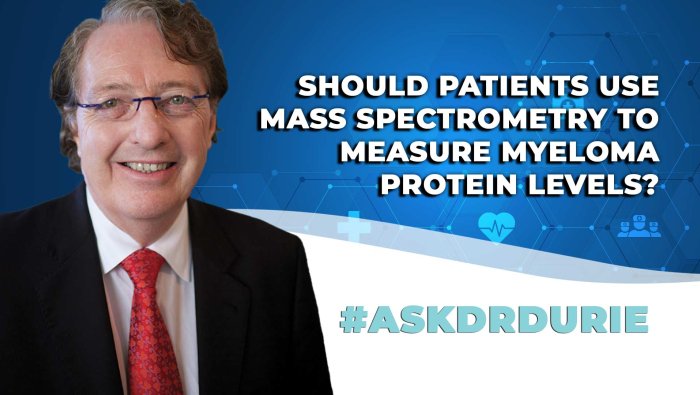 Should patients use mass spectrometry to measure myeloma protein levels?