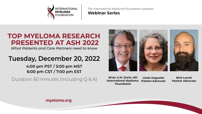 top myeloma research from ASH 2022 banner