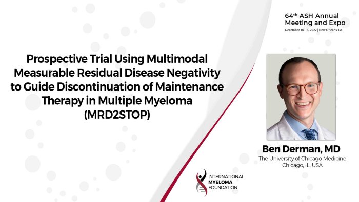 Dr. Ben Derman on MRD2STOP