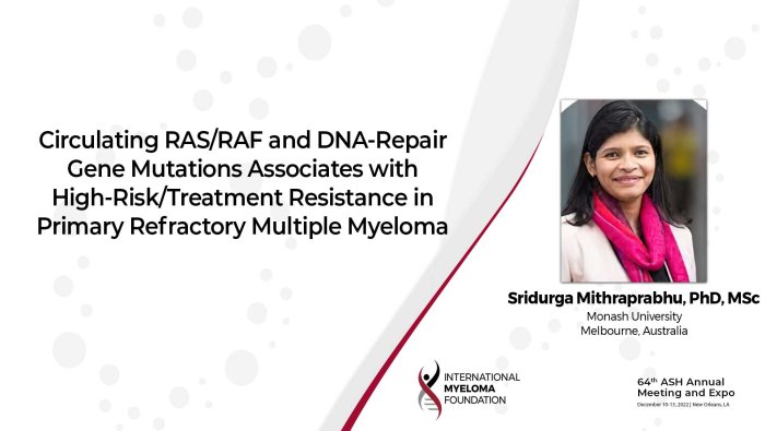 Dr. Sridurga Mithraprabhu on Circulating RAS/RAF and DNA-Repair Gene Mutations