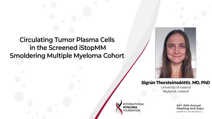 Dr. Sigrun Thorsteinsdottir abstract on CTPC and Smoldering Multiple Myeloma