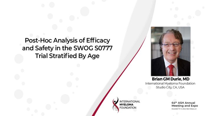 Dr. Brian Durie ASH Abstract on SWOG777