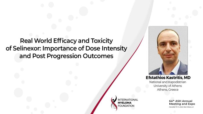 Dr. Kastritis ASH abstract on Real world outcomes with Selinexor
