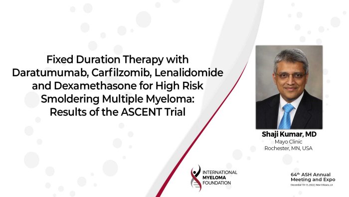Dr Shaji Kumar ASH abstract on the ASCENT trial