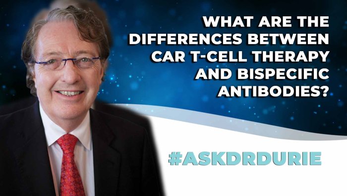 What are the differences between CAR T-cell therapy and bispecific antibodies? 