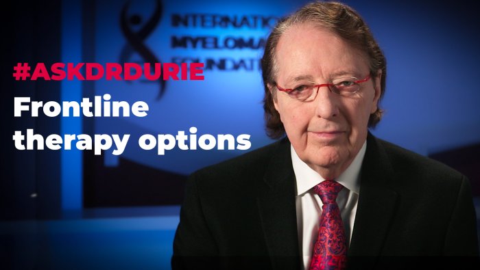 What are the frontline myeloma treatment options?