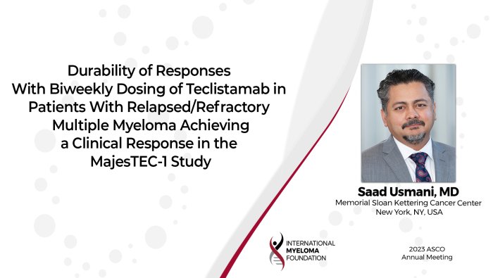 ASCO23- Dr. Saad Usmani on MajesTEC-1