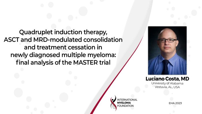 EHA23 Dr. Luciano Costa presents the final analysis of the MASTER trial