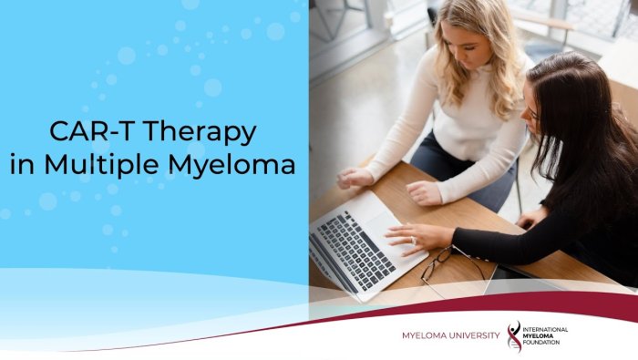 CAR-T therapy in multiple myeloma