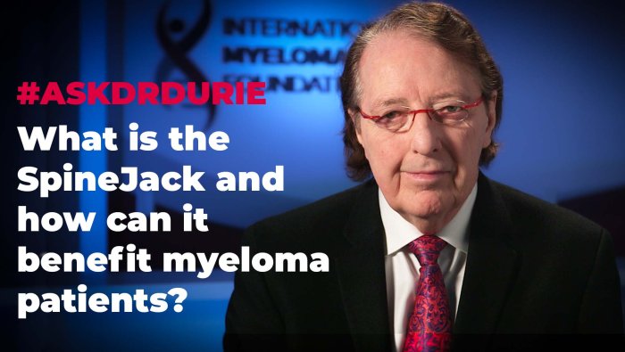 What is the SpineJack and how can it benefit myeloma patients? 