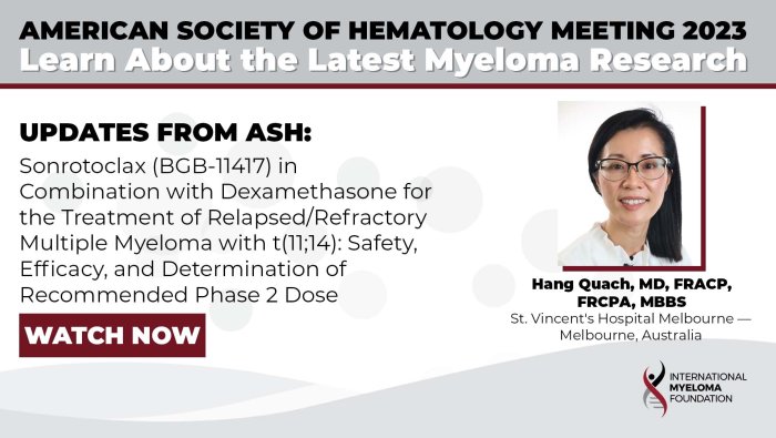 Sonrotoclax (BGB-11417) in Combination with Dexamethasone for the Treatment of Relapsed/Refractory Multiple Myeloma with t(11;14): Safety, Efficacy, and Determination of Recommended Phase 2 Dose