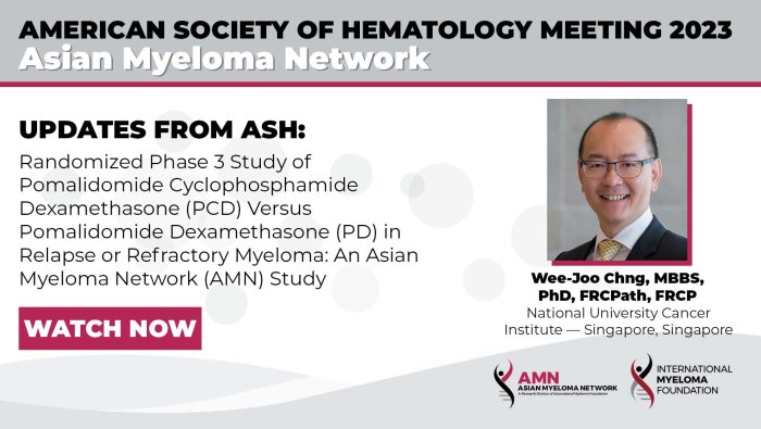 Randomized Phase III Study of Pomalidomide Cyclophosphamide Dexamethasone (PCd) Versus Pomalidomide Dexamethasone (Pd) in Relapse or Refractory Myeloma: An Asian Myeloma Network (AMN) Study Presented at ASH 2023