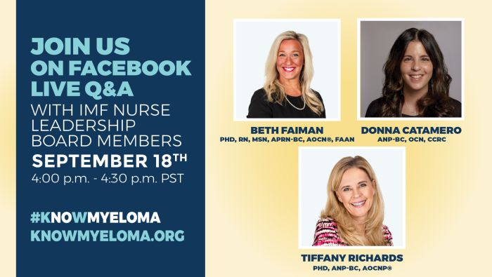 The Nurse Leadership Board answers myeloma questions 