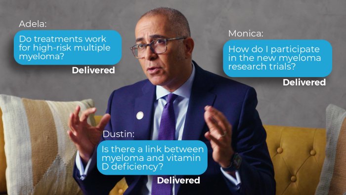 Myeloma Patient Questions Answered: Genetic Testing, High-Risk Myeloma, Amyloidosis & More! Dr. Joe Mikhael, IMF CMO, answering questions 
