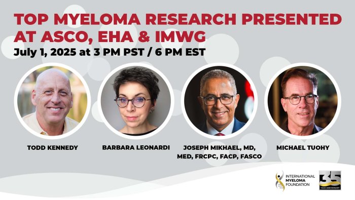 Top Myeloma Research Presented at ASCO, EHA & IMWG