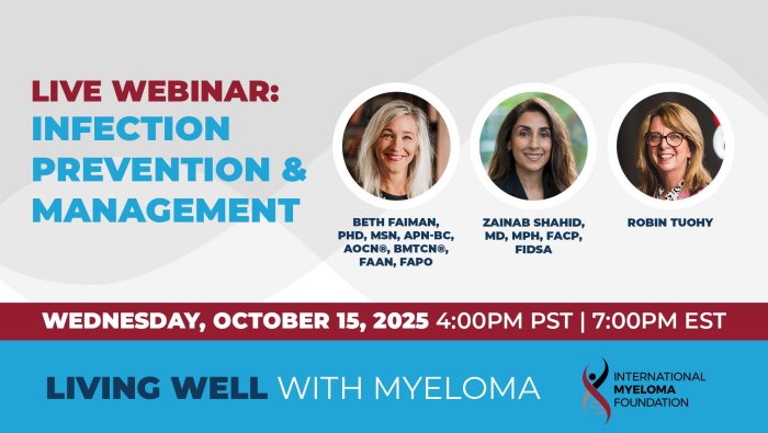 Living Well with Myeloma: Infection Prevention and Management banner