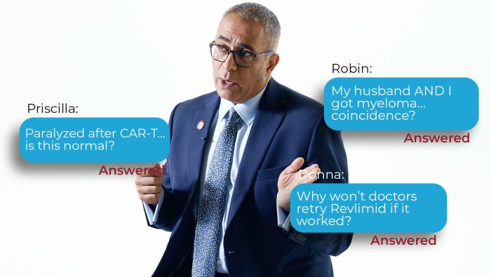 Multiple Myeloma Q&A: CAR T-cell Therapy, Steroids, Remission vs Cure, Kidneys, Bone Health, & More 