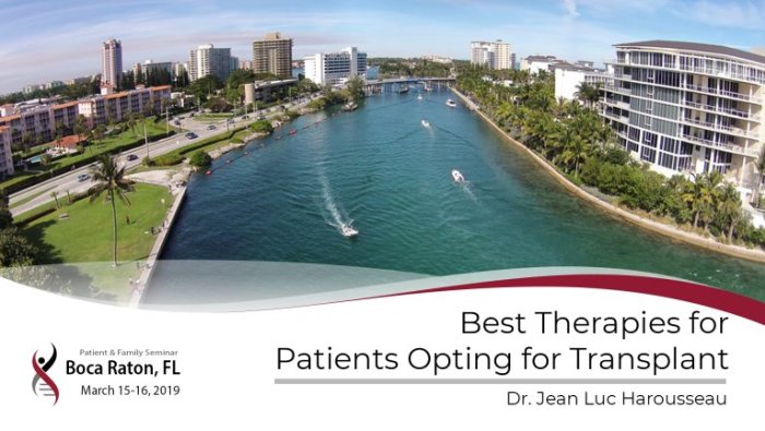 2019 Boca PFS: Best Therapies for Myeloma Patients Opting for Transplant