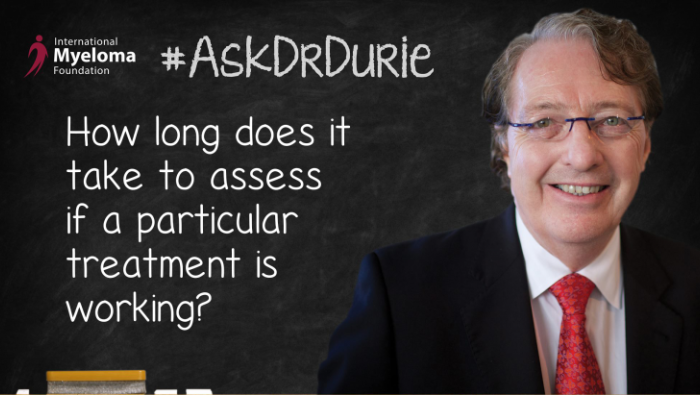 Dr,. Durie in front of a chalk board