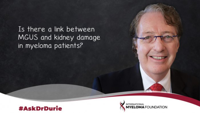 Slide about MGUS and kidney damage