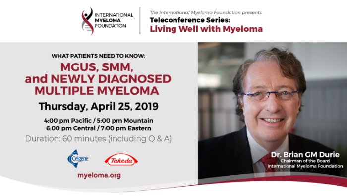 Living Well teleconference banner and Dr. Durie's picture.