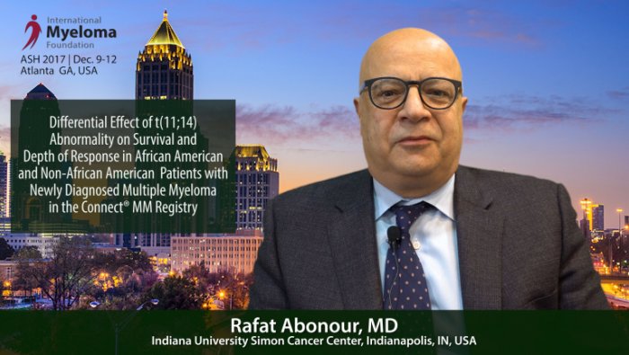 Rafat Abonour, MD at ASH talks t(11;14)  at ASH Convention 2017