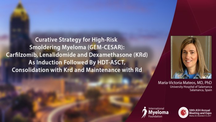 Dr. Maria V. Mateos talks at ASH 2017 convention 