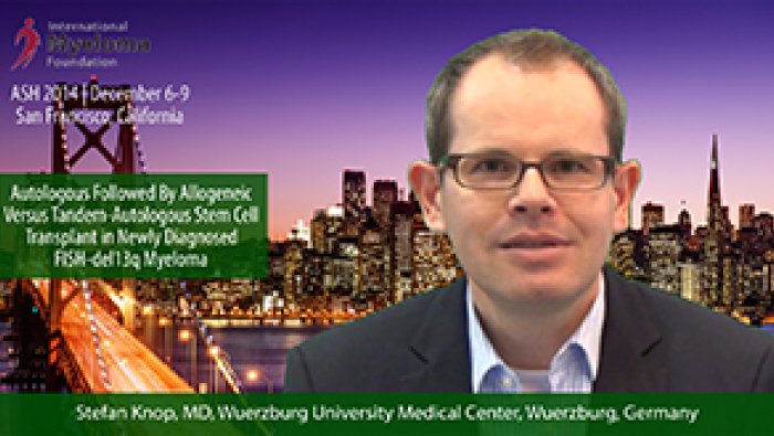 Stefan Knop, MD at ASH convention 2014