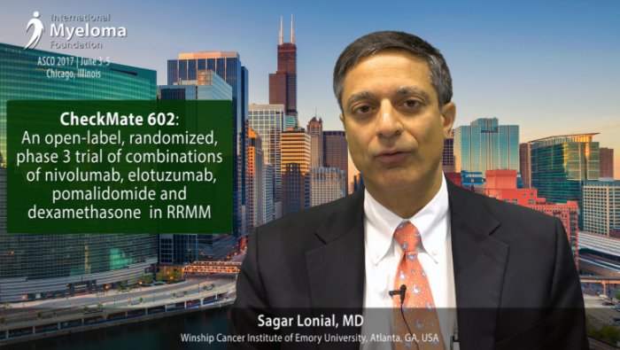 Sagar Lonial, MD talks A phase 3 trial of combinations of nivo, elo, pom and dex in RRMM at ASCO 2017