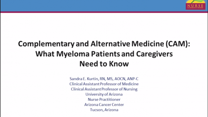  Sandra E. Kurtin, RN, MS, AOCN®, ANP-C, discusses Complementary & Alternative Medicines 